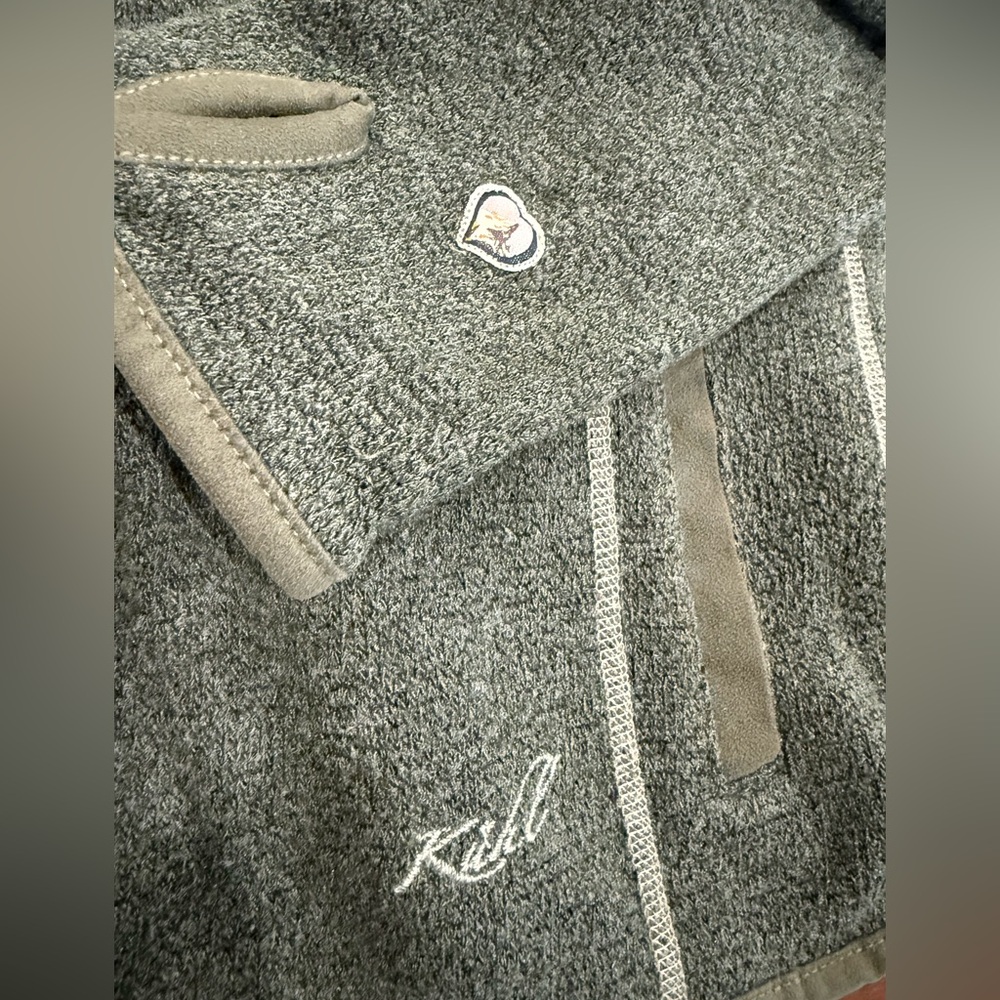 Kuhl Alpaca Fleece Zip Jacket Small Forest Green Thumb Holes - Picture 10 of 10